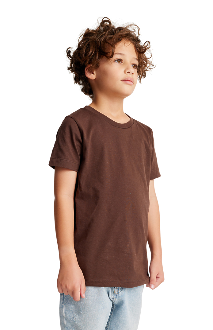Royal Apparel 5021ORG Youth Organic Short Sleeve Crew Tee - Bark