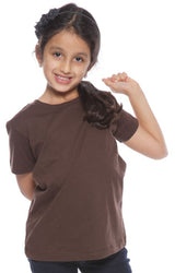 Royal Apparel 5021ORG Youth Organic Short Sleeve Crew Tee - Bark
