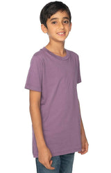Royal Apparel 5021ORG Youth Organic Short Sleeve Crew Tee - Eggplant