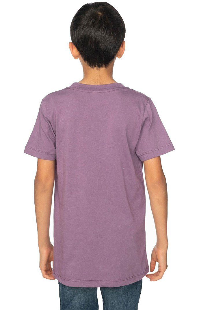 Royal Apparel 5021ORG Youth Organic Short Sleeve Crew Tee - Eggplant