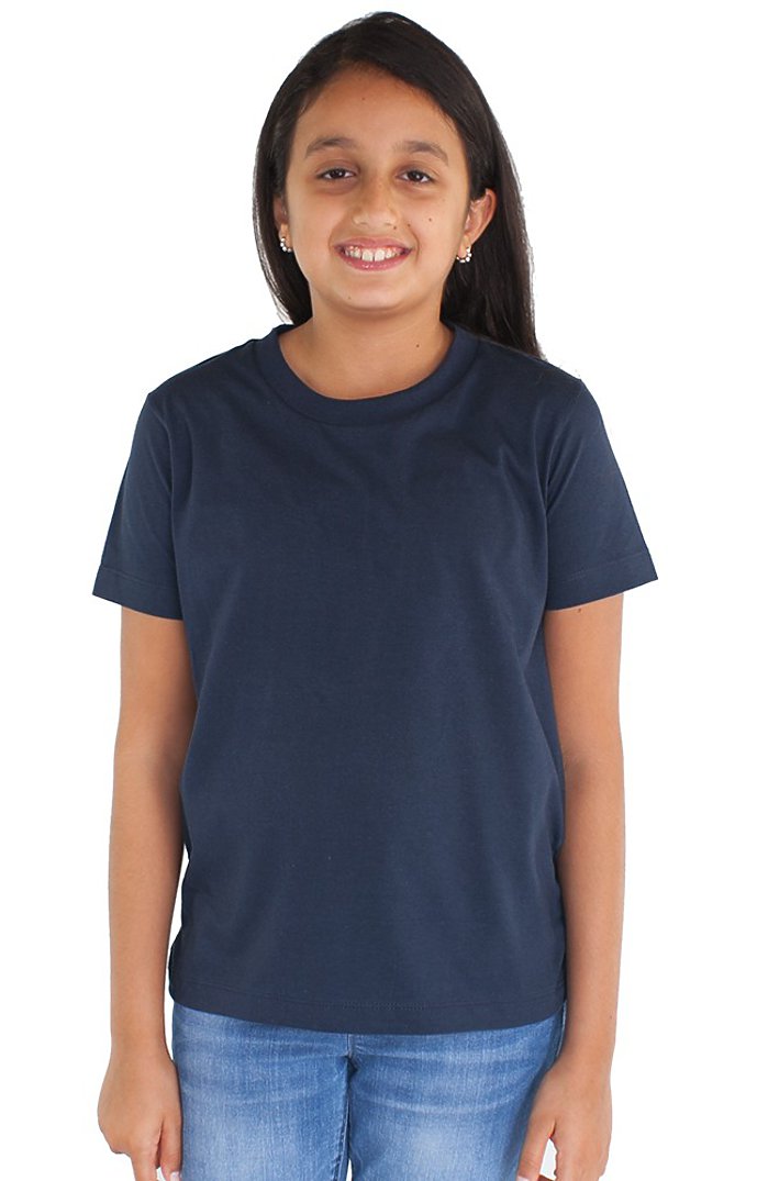 Royal Apparel 5021ORG Youth Organic Short Sleeve Crew Tee - Ocean