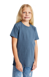 Royal Apparel 5021ORG Youth Organic Short Sleeve Crew Tee - Pacific Blue