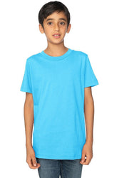 Royal Apparel 5021ORG Youth Organic Short Sleeve Crew Tee - Scuba Blue