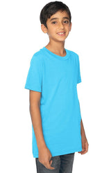 Royal Apparel 5021ORG Youth Organic Short Sleeve Crew Tee - Scuba Blue