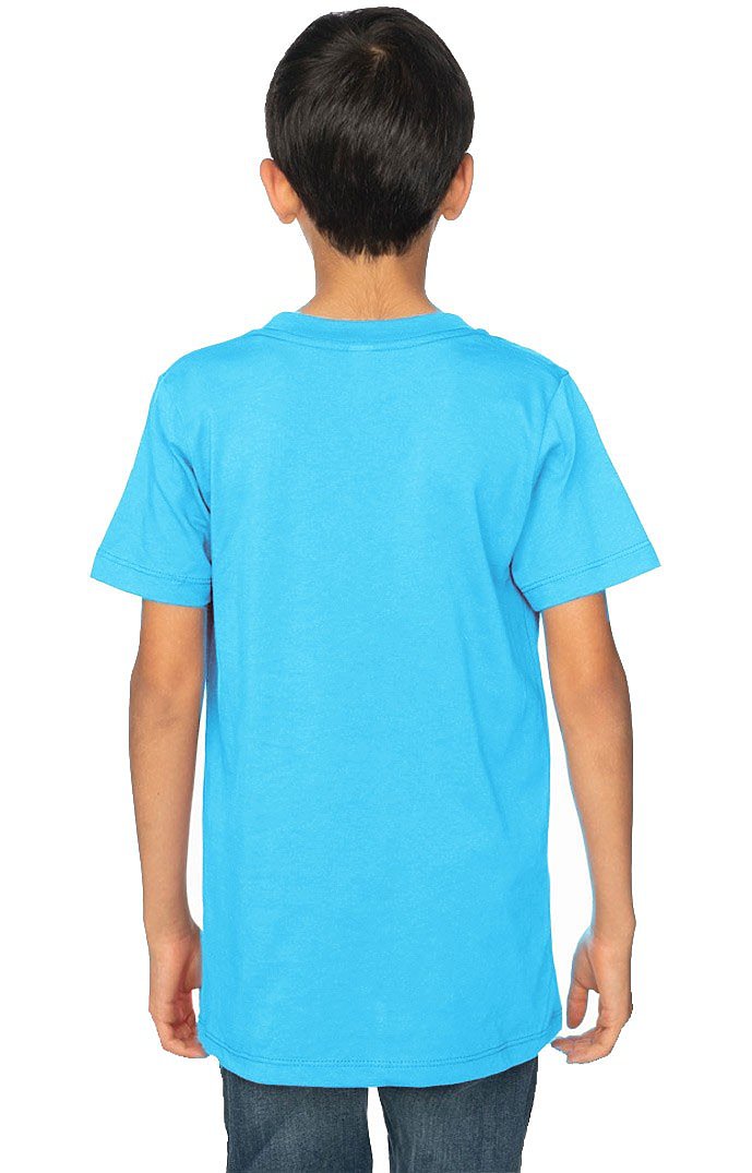 Royal Apparel 5021ORG Youth Organic Short Sleeve Crew Tee - Scuba Blue