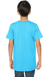 Royal Apparel 5021ORG Youth Organic Short Sleeve Crew Tee - Scuba Blue