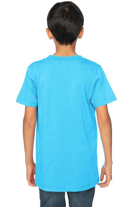 Royal Apparel 5021ORG Youth Organic Short Sleeve Crew Tee - Scuba Blue