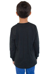 Royal Apparel 5022 Youth Long Sleeve Crew Tee - Black