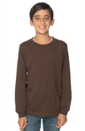 Royal Apparel 5022 Youth Long Sleeve Crew Tee - Chocolate