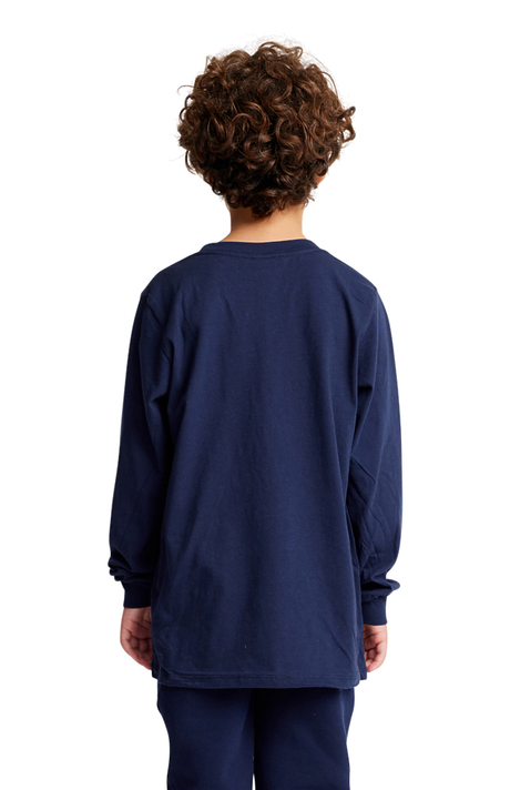 Royal Apparel 5022 Youth Long Sleeve Crew Tee - Navy