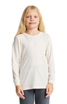 Royal Apparel 5022ORG Youth Organic Long Sleeve Crew Tee - Natural