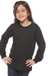 Royal Apparel 5022ORG Youth Organic Long Sleeve Crew Tee - Night