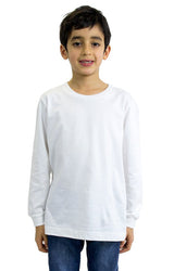 Royal Apparel 5022 Youth Long Sleeve Crew Tee - White