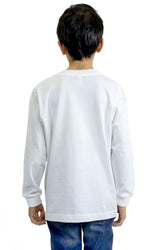 Royal Apparel 5022 Youth Long Sleeve Crew Tee - White