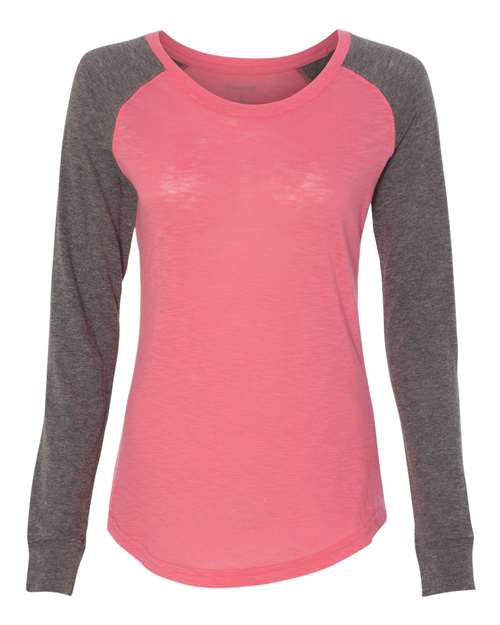 Boxercraft Women’s Preppy Patch Slub Long Sleeve T-Shirt - Boxercraft T66