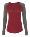 Boxercraft Women’s Preppy Patch Slub Long Sleeve T-Shirt - Boxercraft T66