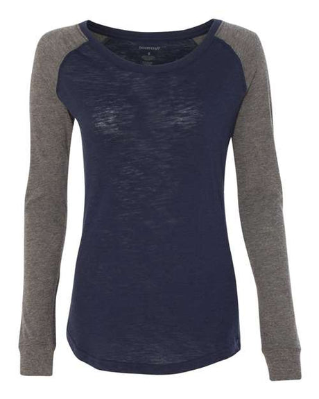 Boxercraft Women’s Preppy Patch Slub Long Sleeve T-Shirt - Boxercraft T66