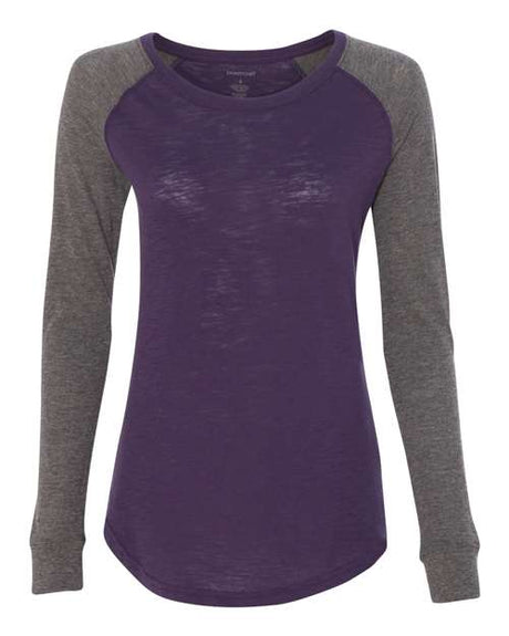 Boxercraft Women’s Preppy Patch Slub Long Sleeve T-Shirt - Boxercraft T66