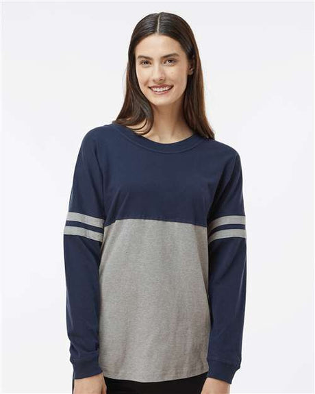 Boxercraft Women's Jersey Pom Pom Long Sleeve T-Shirt - Boxercraft T14