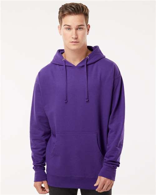 Independent Trading Co. Midweight Hooded Sweatshirt - Purple - Independent Trading Co. SS4500 Independent Trading Co.