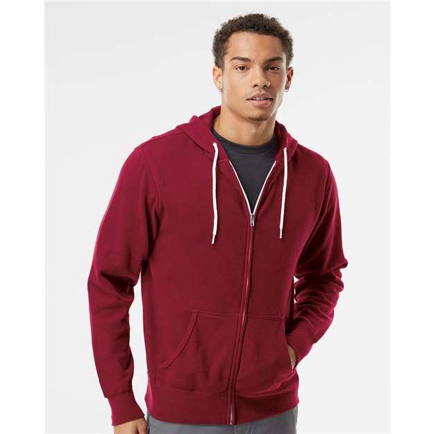 Independent Trading Co. Lightweight Full-Zip Hooded Sweatshirt - Independent Trading Co. AFX90UNZ Independent Trading Co. Currant XS