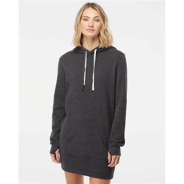 Independent Trading Co. Women’s Special Blend Hooded Sweatshirt Dress - Independent Trading Co. PRM65DRS Independent Trading Co. Carbon XS