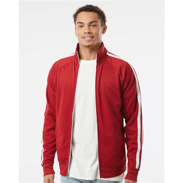 Independent Trading Co. Lightweight Poly-Tech Full-Zip Track Jacket - Independent Trading Co. EXP70PTZ Independent Trading Co. Brick Red XS