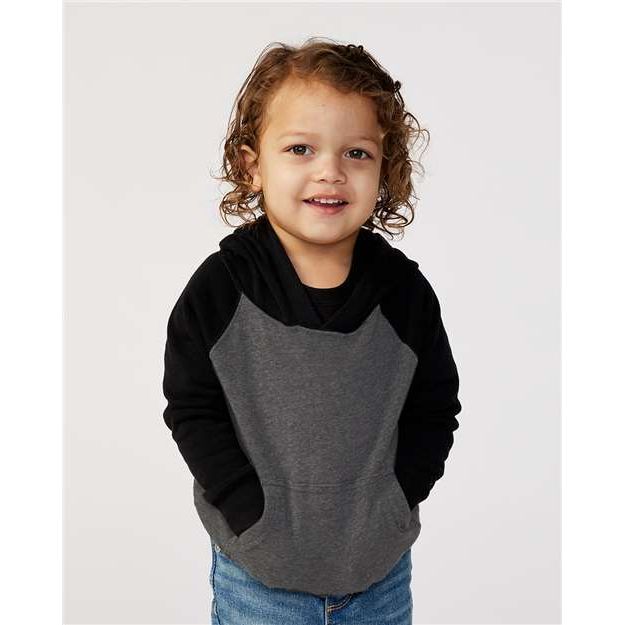 Independent Trading Co. Toddler Special Blend Hooded Raglan Sweatshirt - Independent Trading Co. PRM10TSB Independent Trading Co. Carbon/ Black 2T