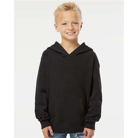 Independent Trading Co. Youth Lightweight Special Blend Raglan Hooded Sweatshirt - Independent Trading Co. PRM15YSB Independent Trading Co. Black XS