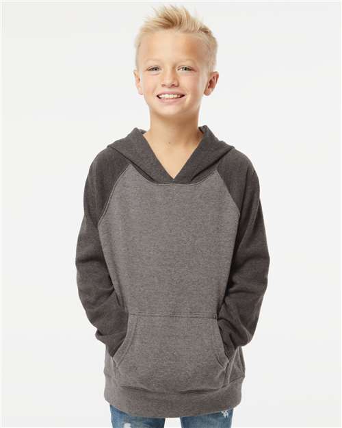 Independent Trading Co. Youth Lightweight Special Blend Raglan Hooded Sweatshirt - Independent Trading Co. PRM15YSB
