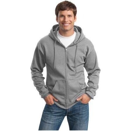 Mens Ultimate Full-Zip Hooded Sweatshirt Joe's USA Small Athletic Heather