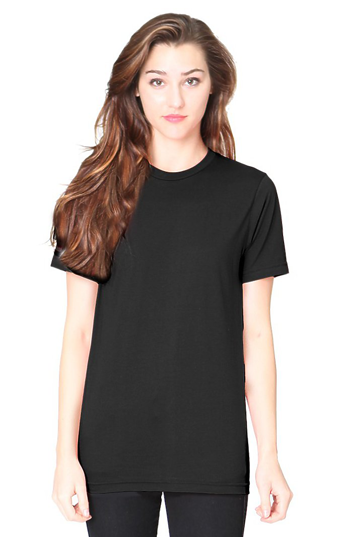 Royal Apparel 5051T Unisex Tubular Short Sleeve Tee - Black