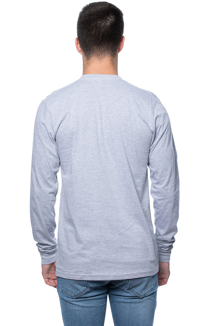 Royal Apparel 5054 Unisex Long Sleeve Tee - Heather Grey