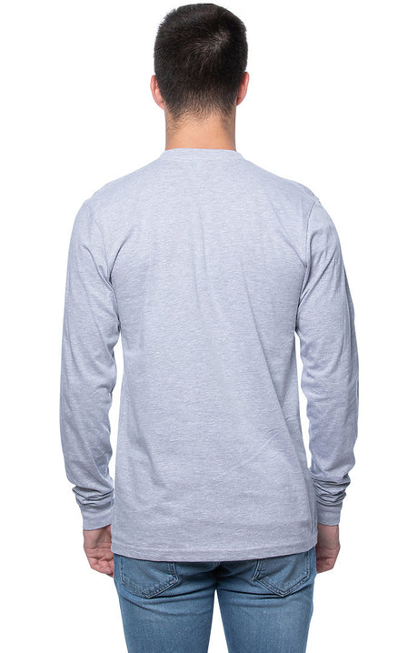 Royal Apparel 5054 Unisex Long Sleeve Tee - Heather Grey