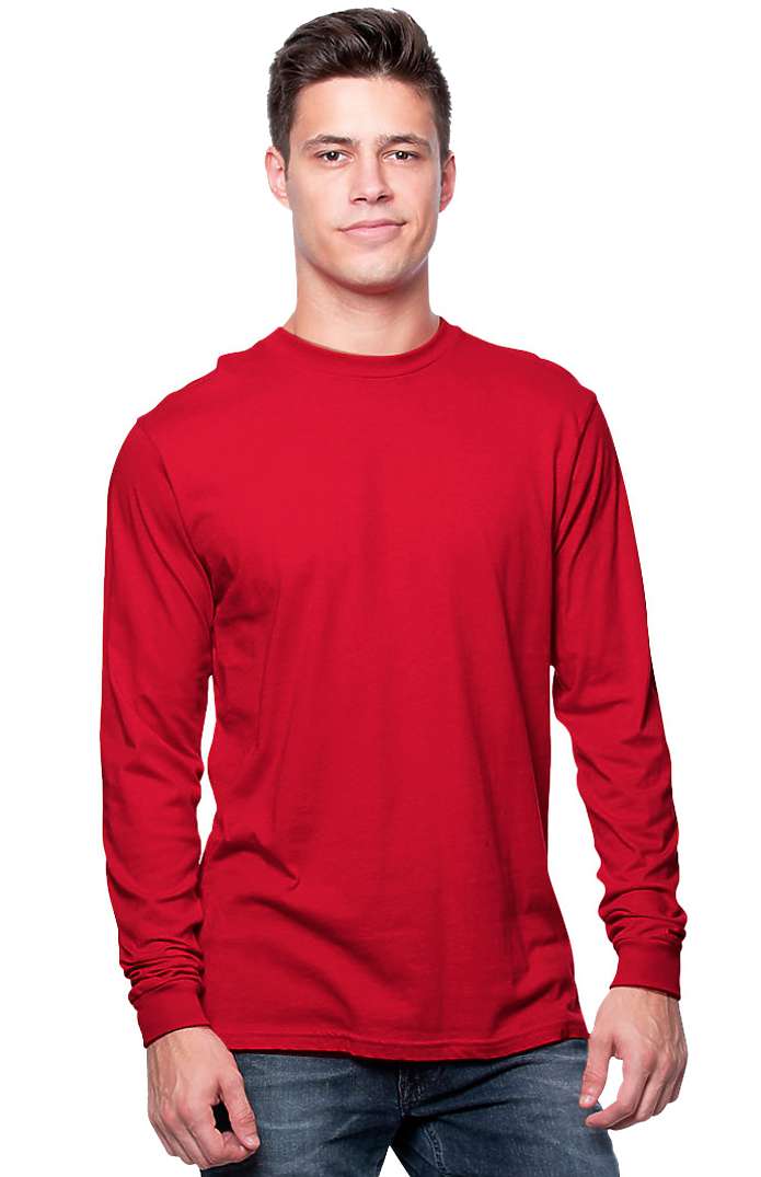 Royal Apparel 5054ORG Unisex Organic Long Sleeve Tee - Cherry