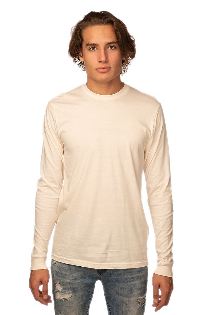 Royal Apparel 5054ORG Unisex Organic Long Sleeve Tee - Natural