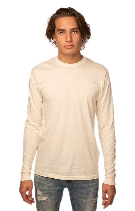 Royal Apparel 5054ORG Unisex Organic Long Sleeve Tee - Natural