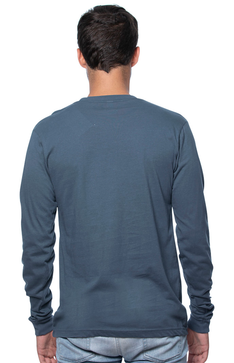 Royal Apparel 5054ORG Unisex Organic Long Sleeve Tee - Pacific Blue