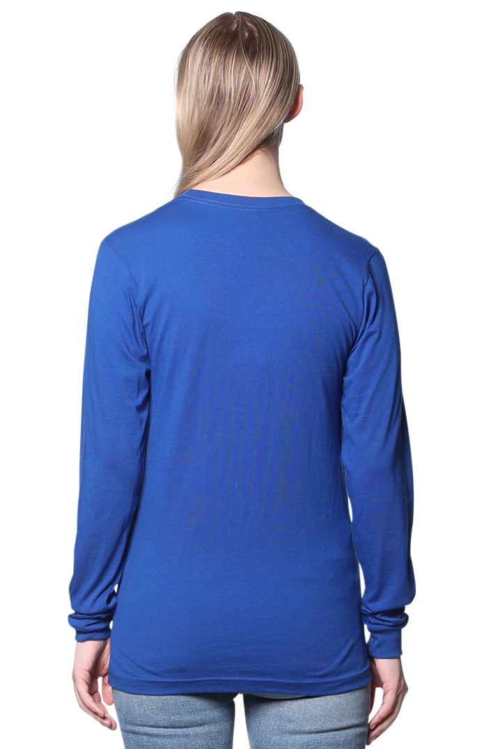 Royal Apparel 5054ORG Unisex Organic Long Sleeve Tee - Nautical Blue