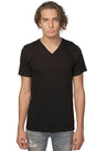Royal Apparel 5055 Unisex Short Sleeve V-Neck - Black
