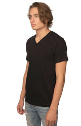 Royal Apparel 5055 Unisex Short Sleeve V-Neck - Black