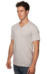 Royal Apparel 5055 Unisex Short Sleeve V-Neck - Heather Grey