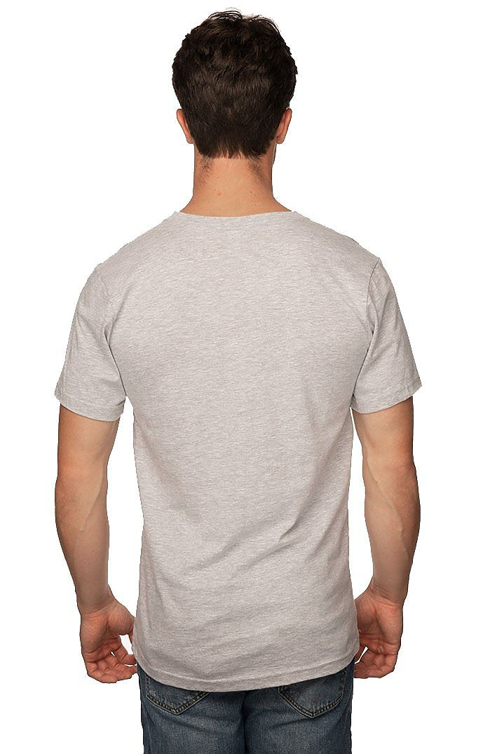 Royal Apparel 5055 Unisex Short Sleeve V-Neck - Heather Grey