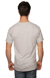 Royal Apparel 5055 Unisex Short Sleeve V-Neck - Heather Grey