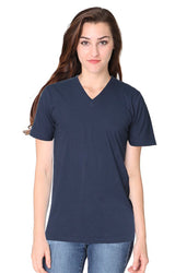 Royal Apparel 5055 Unisex Short Sleeve V-Neck - Navy