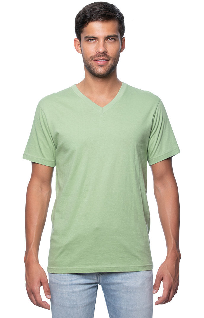 Royal Apparel 5055ORG Unisex Organic Short Sleeve V-neck - Avocado