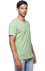 Royal Apparel 5055ORG Unisex Organic Short Sleeve V-neck - Avocado