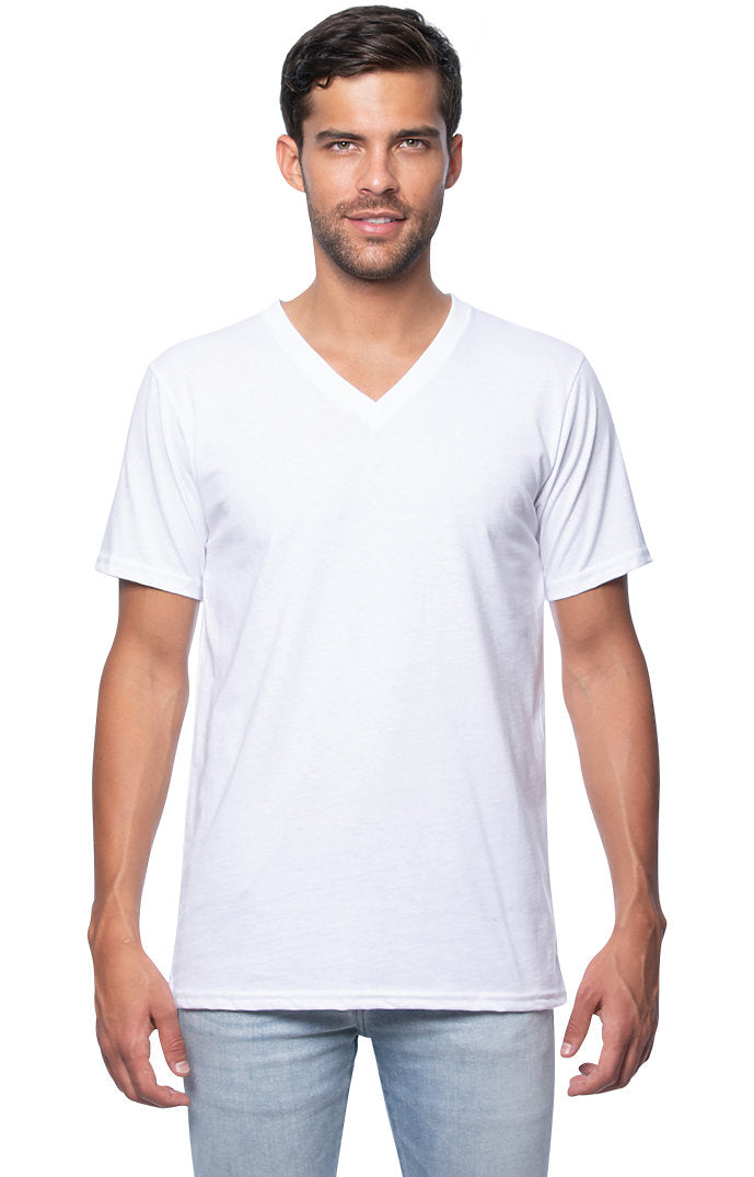 Royal Apparel 5055ORG Unisex Organic Short Sleeve V-neck - Salt