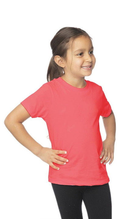 Royal Apparel 5061ORG Toddler Organic Short Sleeve Crew Tee - Coral