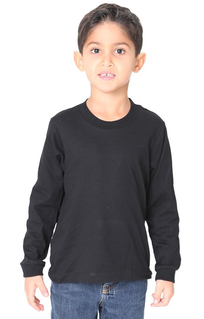 Royal Apparel 5062 Toddler Long Sleeve Crew Tee - Black